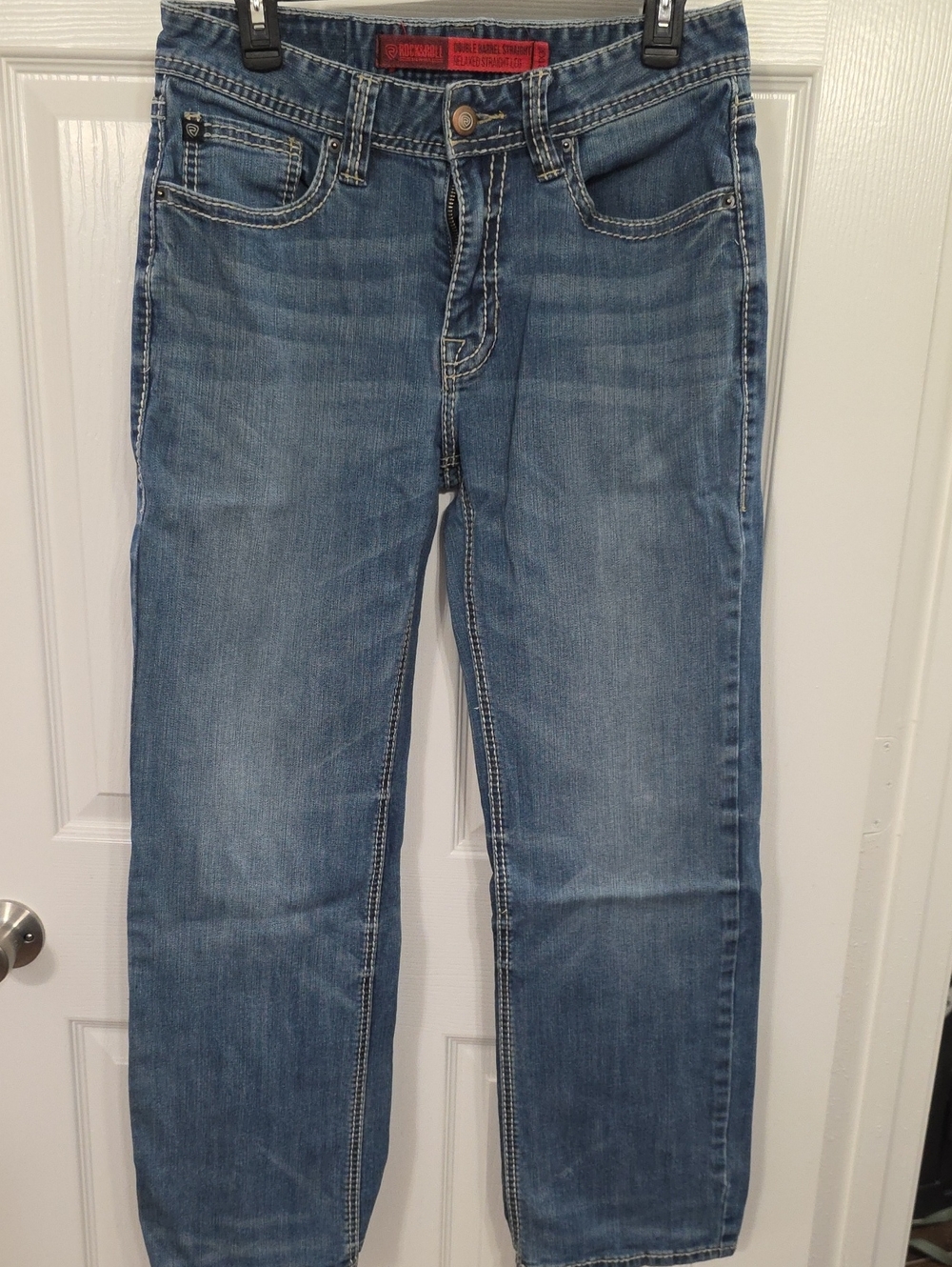 Men's Straight Jeans in Light Blue Wash